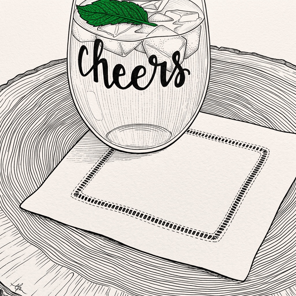 Linen Cocktail Napkins - Set of 12