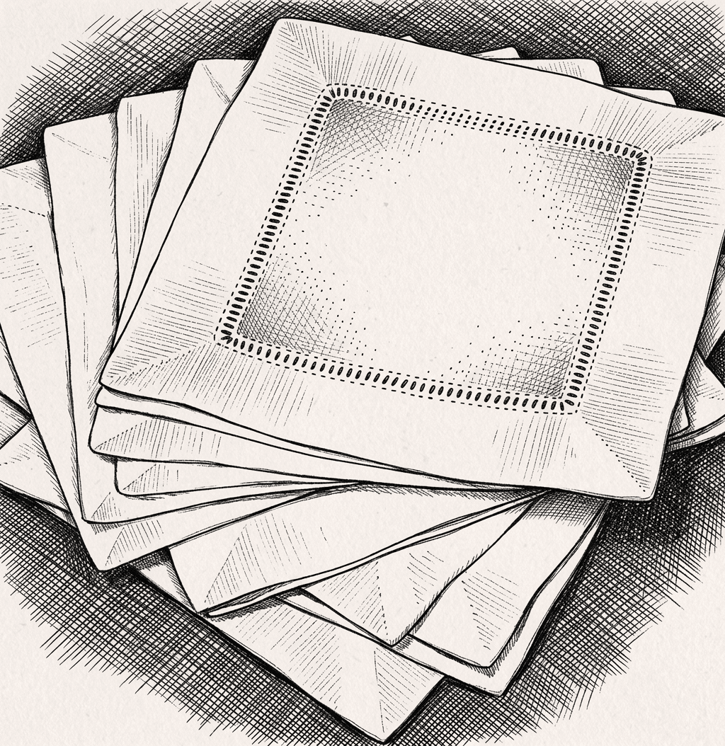 Linen Cocktail Napkins - Set of 12