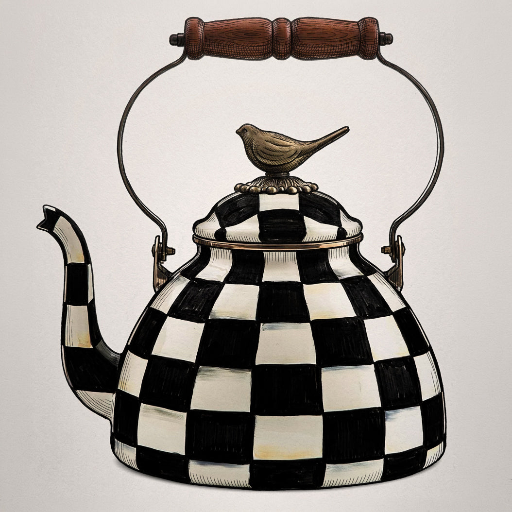 Checkered Tea Kettle
